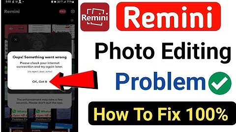 Fix Remini App Photo Editing Problem | Remini Oops! Something went wrong | Remini internet issues