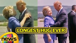 Joe Biden Gives Hillary Clinton An Awkwardly Longest Hug Ever | Pennsylvania | MangoNews