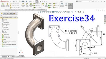 Solidworks Oefeningen voor beginners | Oefening 34