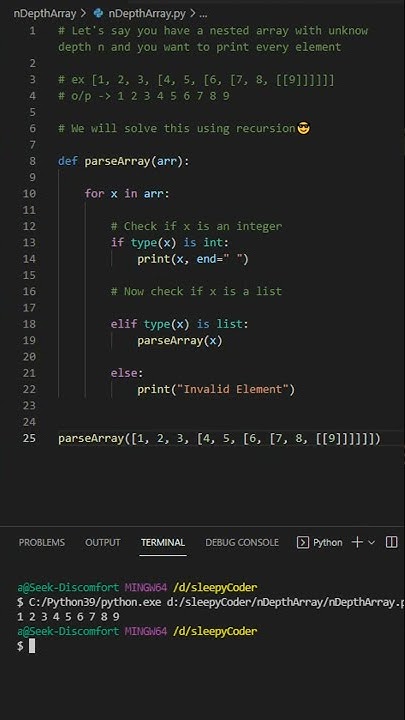 Python tricks you should know | Print all elements of nested array with ...