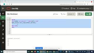 Explici cursor with for subqueries part1