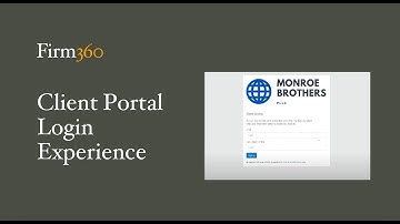 Client Portal Login Experience with Firm360