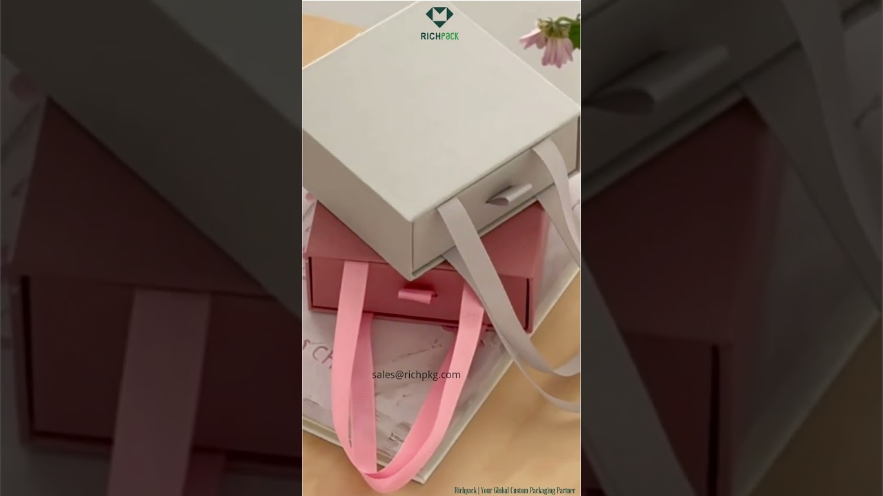 Drawer Jewelry Box with Handle  #richpack #custompackaging #packaging