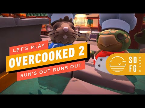 Making Hot Dog Disasters in Overcooked 2's Suns Out, Buns Out DLC | Summer of Gaming 2020