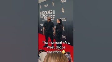The moment Mrs. Kan(Ye) West dropped her coat on the Grammys red carpet