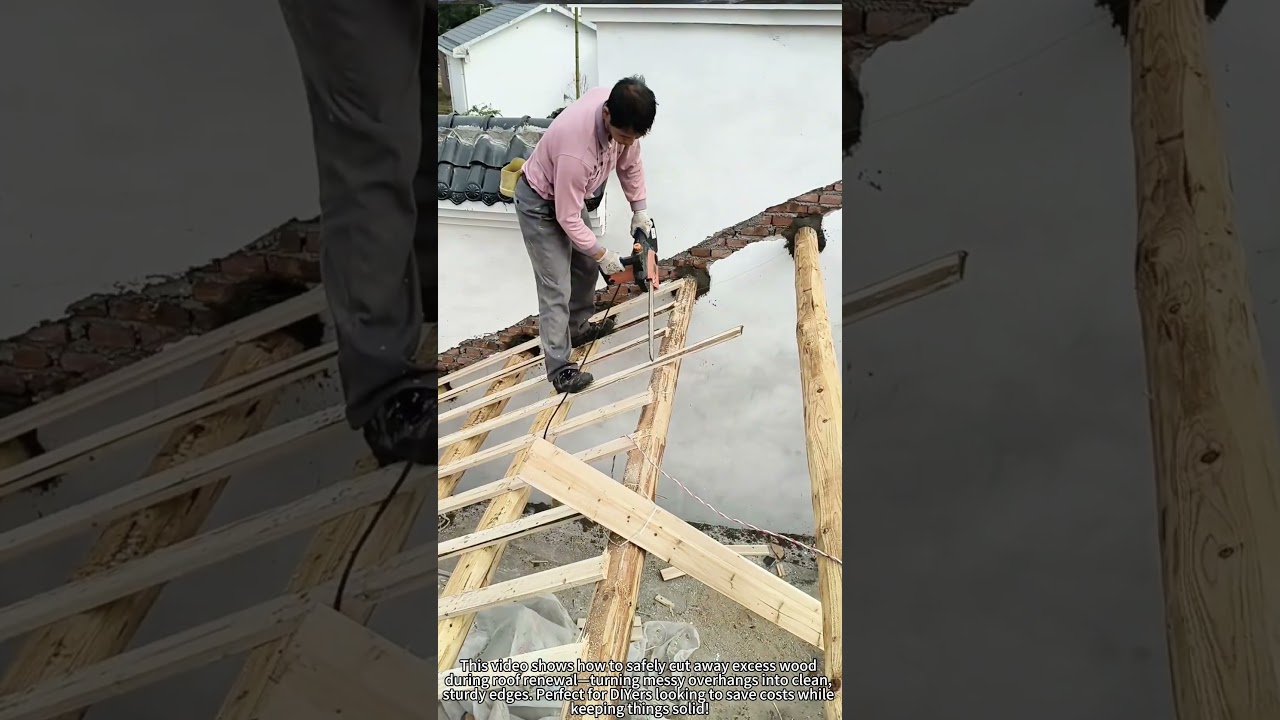Trimming the roof&rsquo;s extra &ldquo;fat&rdquo;! 🔨🏠