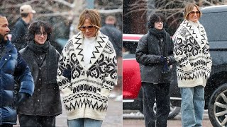 Jennifer Lopez & Emme Brave Snowy Aspen for Post-Christmas Shopping Spree! | Fashion & Family Fun