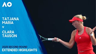 Tatjana Maria v Clara Tauson Extended Highlights | Australian Open 2025 Second Round screenshot 5