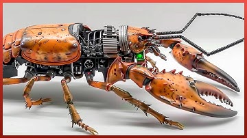 Man Turns DEAD Animals Into Mind Blowing ROBOTS | Cyborg Beetle & Lobster by @YiZhizhu