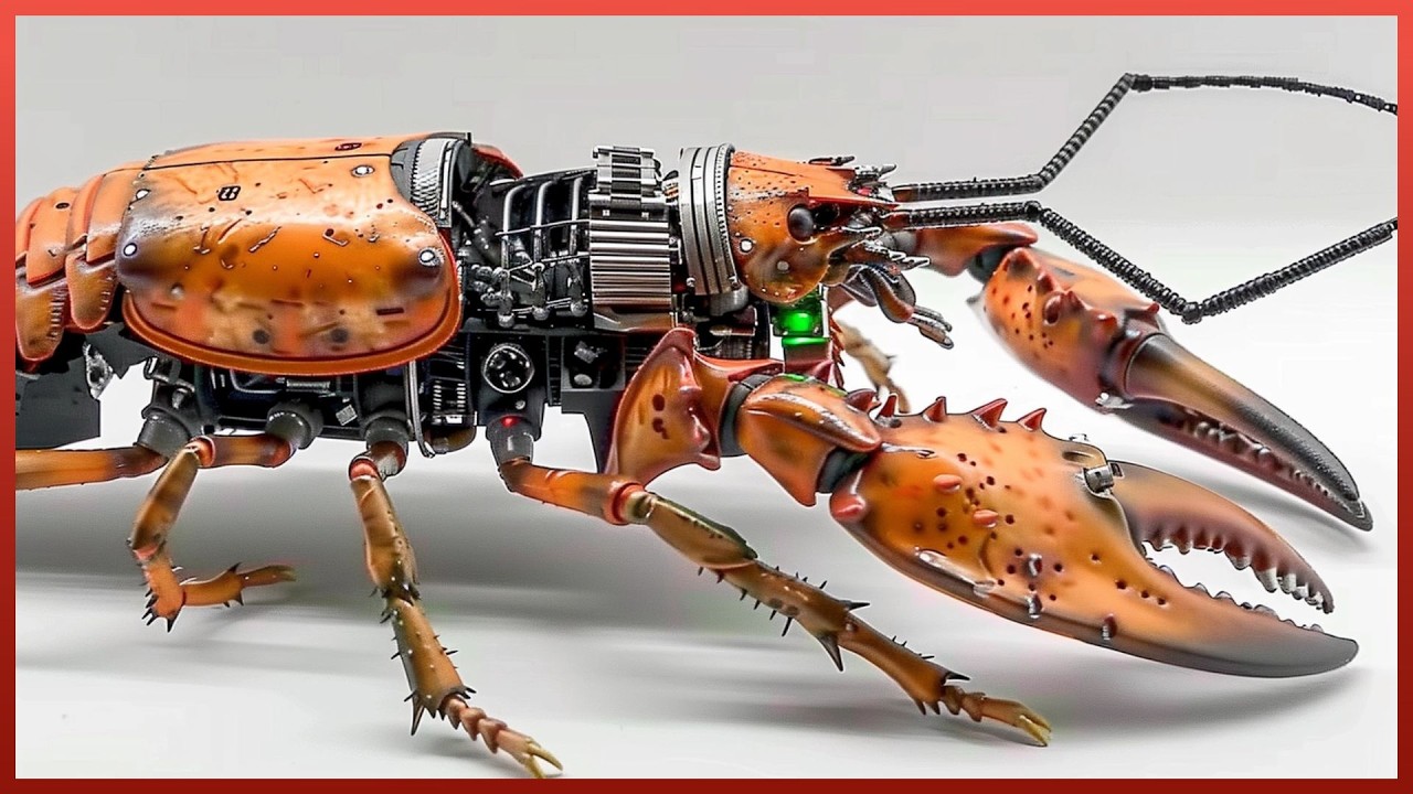 ⁣Man Turns DEAD Animals Into Mind Blowing ROBOTS | Cyborg Beetle & Lobster by @YiZhizhu