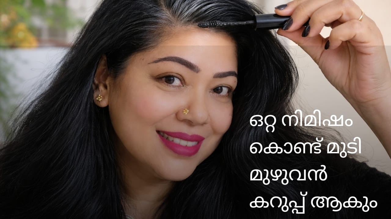 ഇൻസ്റ്റന്റ് ഹെയർ ഡൈ. നിമിഷം കൊണ്ട് മുടി കറുപ്പ് ഒരു INSTANT HAIR COLOR