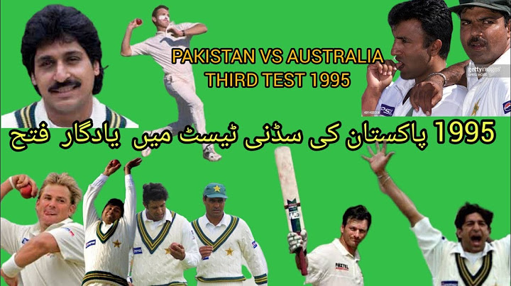 Famous Pakistan vs Australia Third test match 1995 Sydney