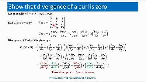 Divergence of a curl is zero