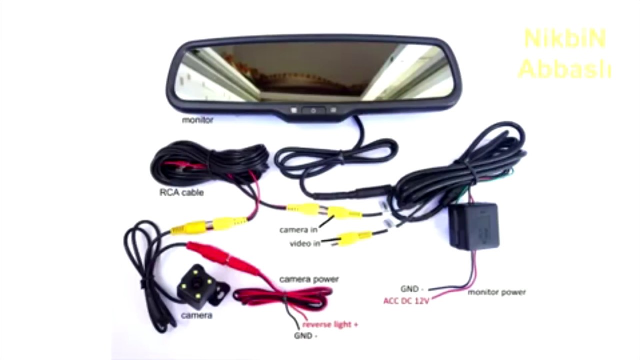 Car Rearview Mirror 4 3 U0026quot  Lcd Monitor  U0026 Rear View Camera