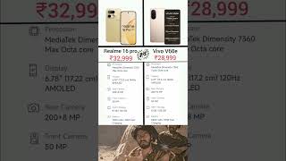 Realme 16 pro VS Vivo V60e phone comparison #shorts #phone #vivo  #realme16pro #realme #vivov60e
