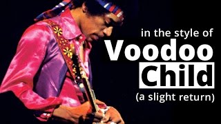 Jimi Hendrix &#39;Voodoo Child&#39; style Em Blues Guitar solo Backing Track (Jamtrack in E minor)