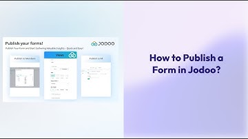 Form - How to Publish a Form in Jodoo?