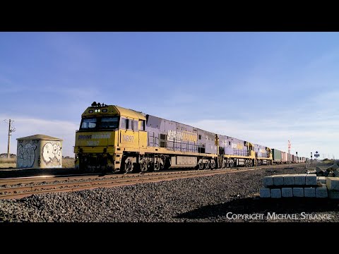 3XM4 Pacific National Steel & Container Train At Buchter Road, Gheringhap (29/5/2024) - PoathTV