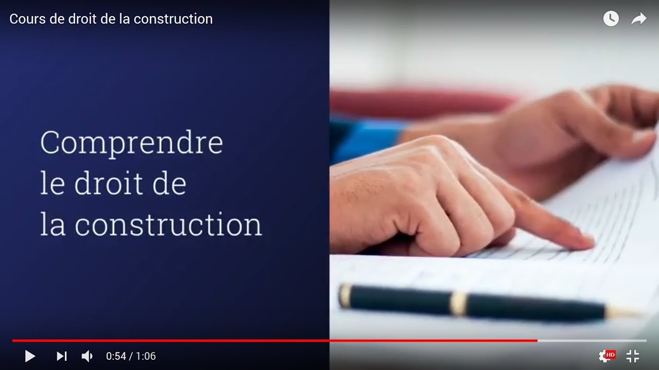 Cours de droit de la construction - YouTube