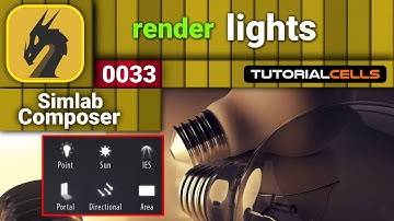 0033. lights ( point, area, spot, IES, portal, directional ) in simlab composer
