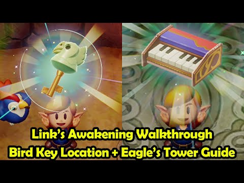 Eagle's Tower Walkthrough + Bird Key Location - The Legend of Zelda Link's Awakening (Switch)