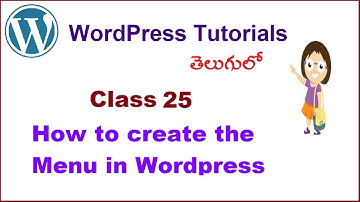 How do I create a custom menu in WordPress Telugu | VLR Training Class 25