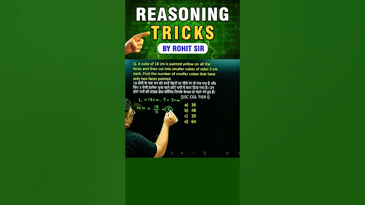 🔥CUBE TRICKS | REASONING BY ROHIT SIR | #shorts #ssc #reasoning #radianmensa