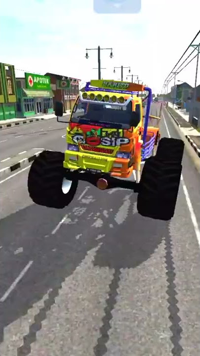 Mobil Truk Canter monster Oleng parah Versi Bussid bus simulator Indonesia