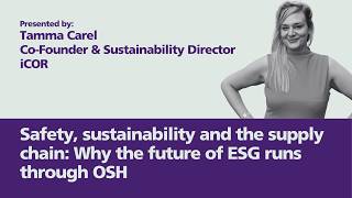 Safety, sustainability and the supply chain