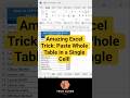 Paste an Entire Excel Table Into ONE/ Single Cell (Super Easy!) | Excel trick #excelshorts #shorts
