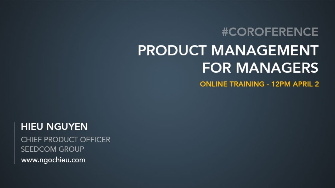 ยพนกีแะ  Update  #coroference - Product Management for Managers