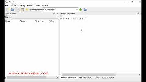 Come creare una matrice su Matlab e Octave