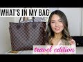 What's in my Louis Vuitton Neverfull MM | What's in my carry on luggage | Isabelle Ahn