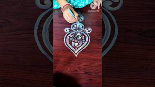 Alpona Design Simple 🌼🍀🌼#rangoli #art #alponadesign #shorts