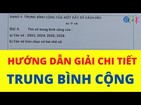 Video Toán 4 | Trung bình cộng của DÃY SỐ CÁCH ĐỀU | Giải... - youtube