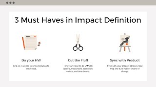 3 Must Haves in Impact Definition
