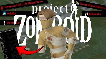Surviving the Zombie Apocalypse with the WORST Character Build in Project Zomboid!