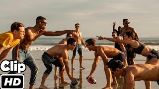 Strengthening Team\/Dogfight Football On Beach Scene Top Gun Maverick Movie Clip {IMAX 4K}