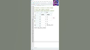 Create dataframe from vector using R