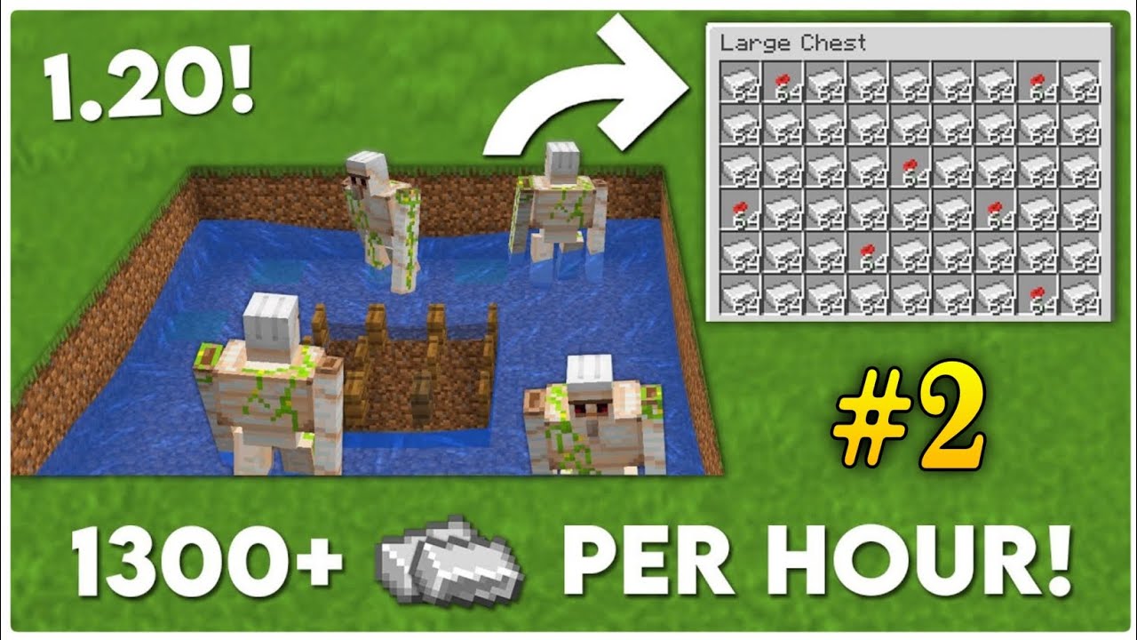 I build a fully automatic iron farm in Minecraft PE 🔥 survival series ...