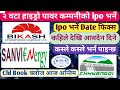 २ वटा हाइड्रो पावर कम्पनीको ipo भर्न Date Fix भर्न होइन ipo कहिले देखि आवेदन दिने Chl आज अन्तिम दिन