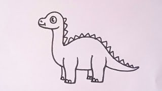 How to draw a Brontosaurus dinosaur 🦕 /Easy drawing step by step How to draw a Brontosaurus dinosaur 🦕 /Easy drawing step by step