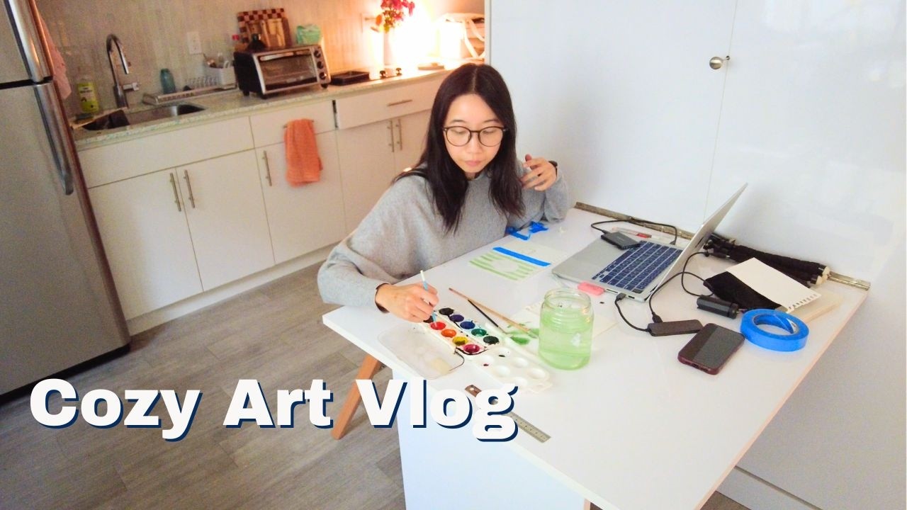 Cozy Creative Day at Home: Painting, Baking, and Hanging the My Favorite Art Pieces