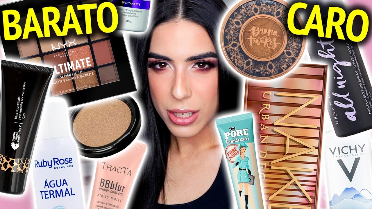 Primos BARATOS de maquiagens CARAS... Consegue ver diferença?
