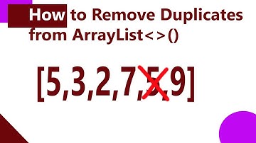 How to remove duplicate elements from ArrayList()?