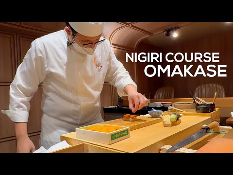 13-Course Nigiri Lunch Omakase - Ukiyo * Vlog | 4K