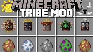 Minecraft TRIBE MOD / SURVIVE THE TRIBAL BATTLE AND WIN THE BOSS FIGHT!! Minecraft
