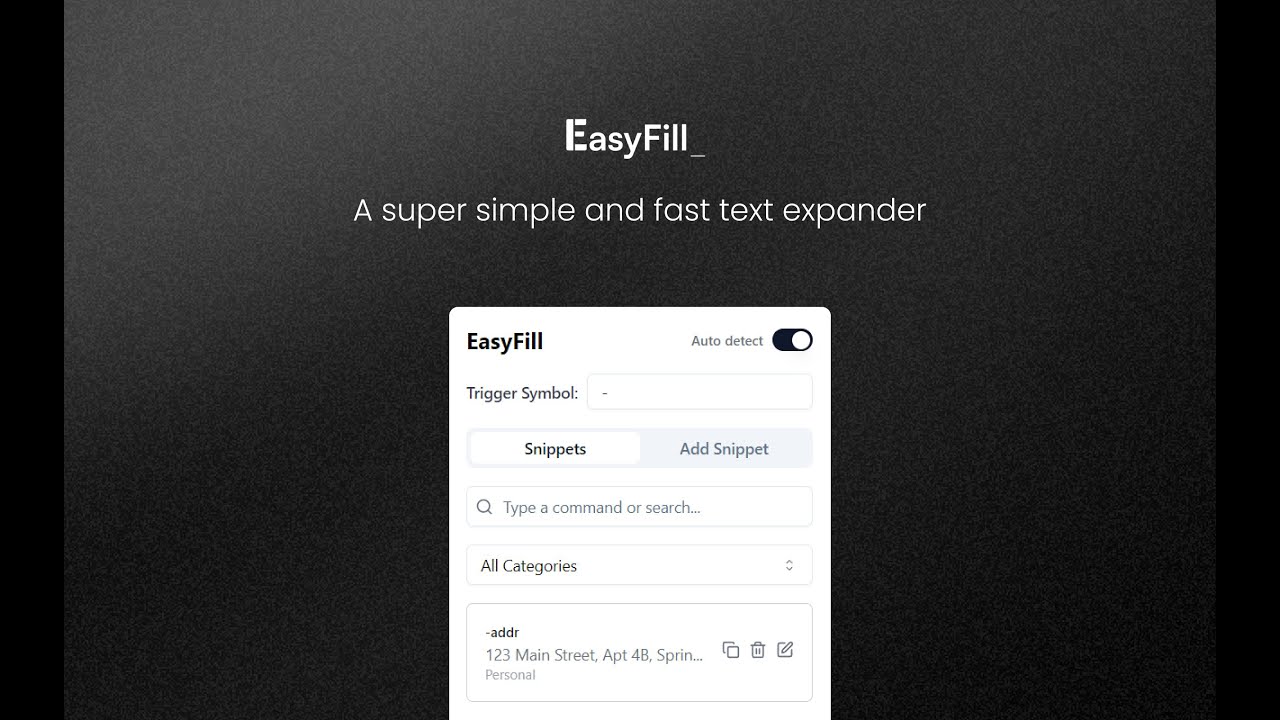 EasyFill - Your smart typing assistant - YouTube