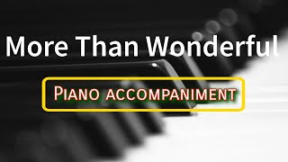 More Than Wonderful Piano Accompaniment Music Of Hope