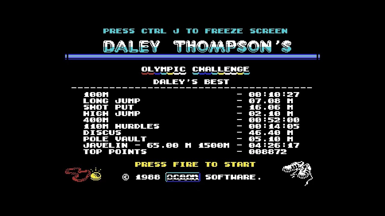 Commodore 64 Longplay [253] Daley Thompson's Olympic Challenge (EU)